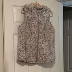 Jason Maxwell Textured grey Vest with hoodie size 1X